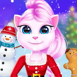Cat Girl Christmas Decor